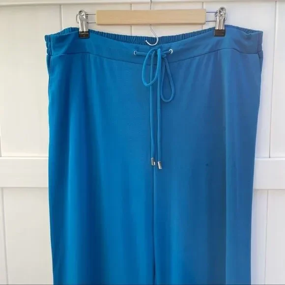 New York & co Women’s Pants Size XL Blue Stretch Knit Polyester Spandex - Picture 6 of 15